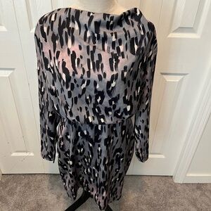 Reiss size 10 Elegant Black and white Patterned Dress